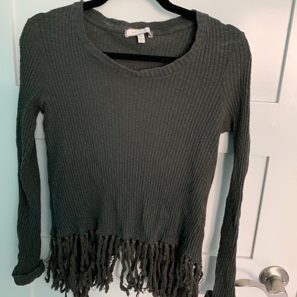 Anthro Eei and Ali pullover fringe tassel top - Picture 3 of 3